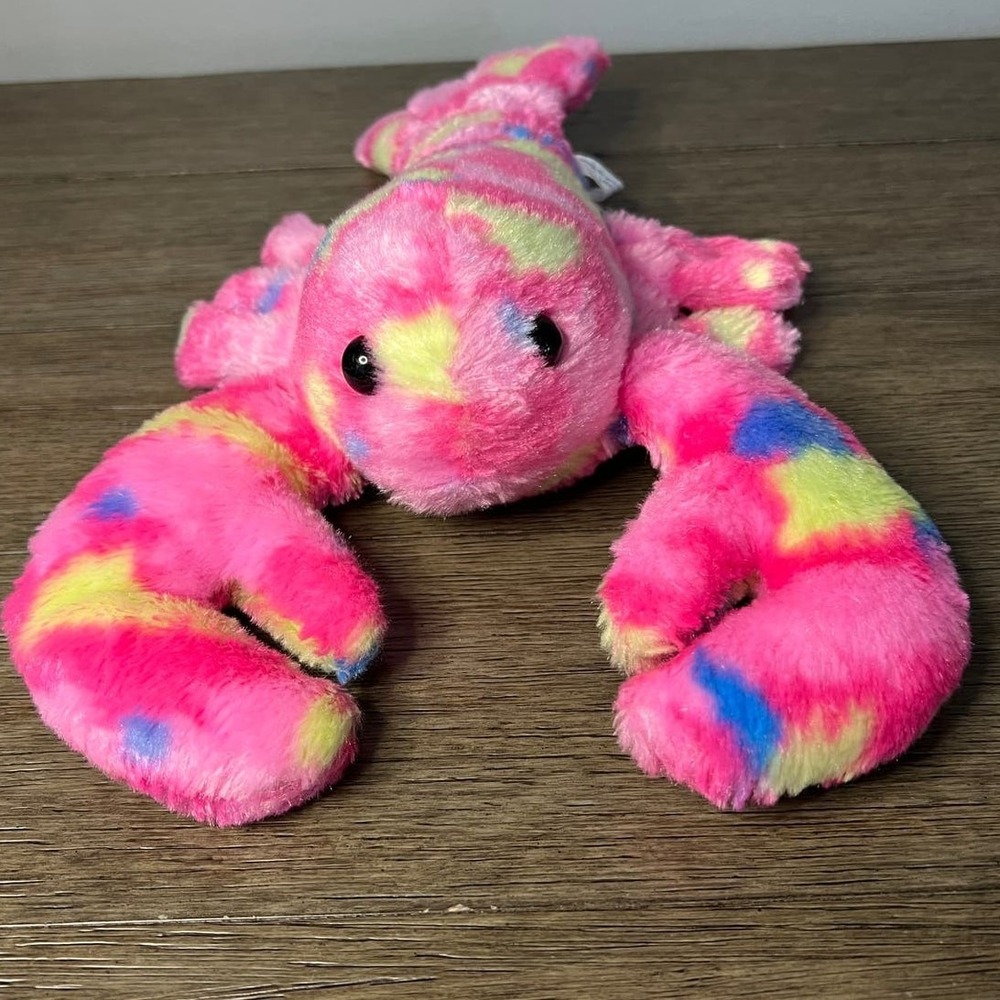 Wishpets Layla the Lobster Plush Pink Tie Dye Stuffed Animal Toy